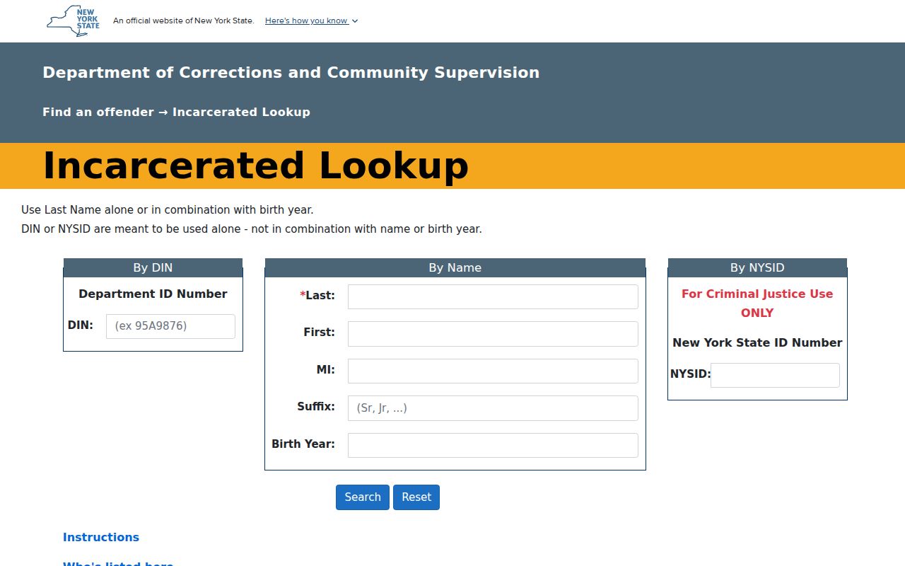 Seneca County criminal custody DOCCS incarcerated lookup